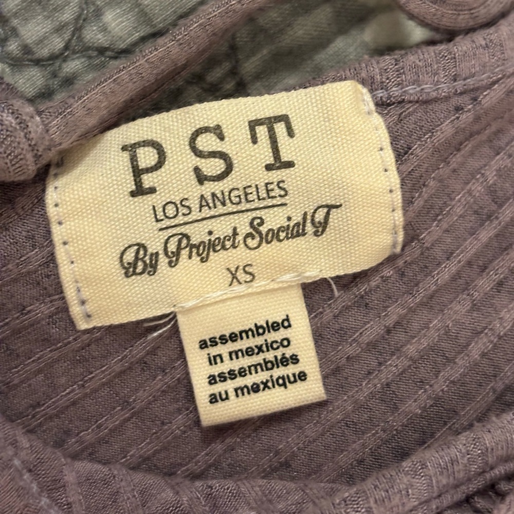 Project Social T Purple Ribbed Tank Top - Picture 6 of 8